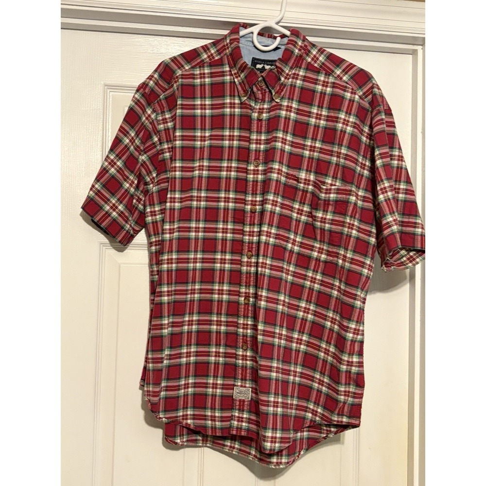 Men's XL Shirts NICE Checked Men's Short Sleeve Button Up Shirt, Woods and Gray